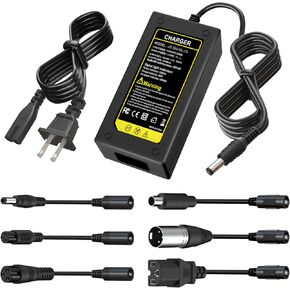 42V 2A Fast Charger for 36V Li-ion Battery, Universal 7-in-1 Replacement Charger for Razor/Jetson/Voyage, gotrax Charger, ninebot Charger for 36V 10S Lithium Battery