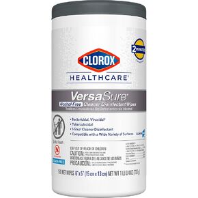 Clorox Healthcare VersaSure Cleaner Disinfectant Wipes, 150 Count Canister (Package May Vary)