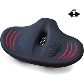 New Oversized Bicycle seat,Extra Wide Comfortable Bike seat for Men & Women,Compatible for E-Bikes,Cruiser Bikes,Exercise Bikes,Peloton Bikes