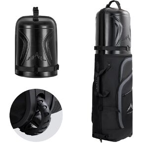Golf Travel Bag with Hard Case Top, 1680D Heavy Duty Oxford Fabric Golf Travel Bags for Airlines with Wheels, Golf Bag Travel Case, Wear-Resistant, Foldable