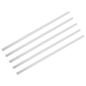 DMiotech 5 Pcs Aluminum Rods,11/32" Dia 16" Long Solid Round Rod 6061 Extruded Lathe Bar Stock Aluminum Metal Rods for DIY Craft Model Plane Ship Car