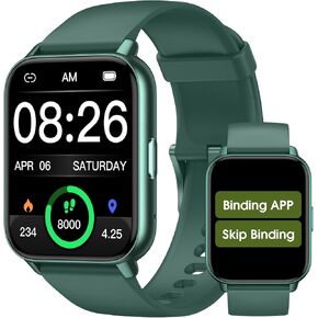 Smart Watch for Men Women, 1.91'' Big Font No App/Phone Required, Fitness Tracker with Pedometer, Bluetooth Call (Answer/Make Call), Heart Rate Blood Oxygen Monitor Step Counter, 100+ Sports Modes