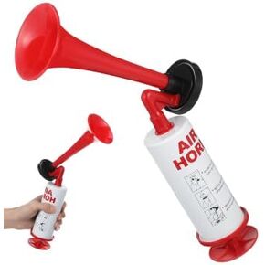 1Pcs Handheld Air Horn: Hand Pump Airhorn Aluminum Super Loud Noise Maker Bear Blow Horn Air fog Horns Sports Marine Signal Safety Alarm Horn for Sports Events,Boating, Birthday Parties