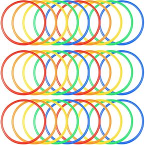 Deekin 40 Pcs Agility Rings Speed and Agility Training Rings Exercise Speed Ring Circle Jumping Hoops for Training Toss Equipment, 15"