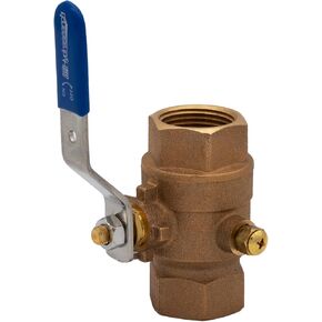 Buck Algonquin | 1" Low Profile Bronze Full Flow Ball Valve with Stainless Steel Vinyl-Coated Handle | MPN: 00BBV100LP | Hydrasearch