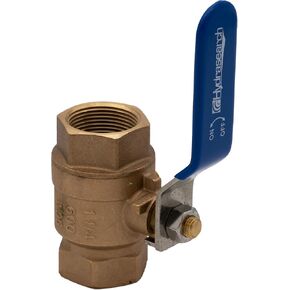 Buck Algonquin | 1-1/4" Low Profile Bronze Full Flow Ball Valve with Stainless Steel Vinyl-Coated Handle | MPN: 00BBV125LP