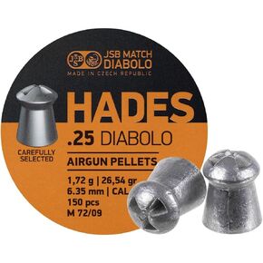 JSB Match Diabolo Hades, .25 Cal, 26.54gr, Pointed 150 ct