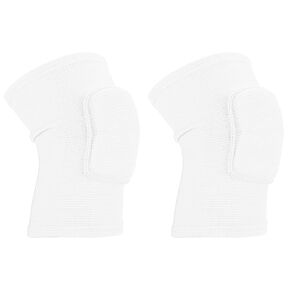 PATIKIL Small Protective Knee Pads, 2 Pcs Anti-Slip Padded Sponge Knee Brace Support Breathable Knee Sleeve for Dance Skating Football Basketball Volleyball Protector, White