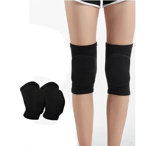 YYaaloa Knee Pads for Women, Soft Dance Knee Pads Wrestling Knee Pads Volleyball, Dancing, Football, Yoga, Basketball, and Skating Work Flexible Elastic Knee Support (Black, Medium)