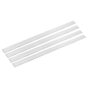 uxcell 4Pcs 304 Stainless Steel Flat Bar, 1/8" Thickness 3/8" Width 12" Length Brushed Finish Trim Strips Metal Sheet Stock for Industry DIY Craft Making