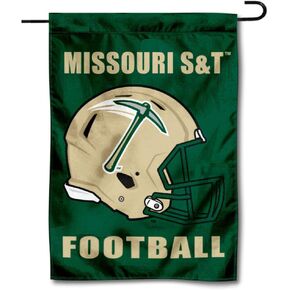 College Flags & Banners Co. Missouri S&T Miners Football Helmet Garden Yard Flag