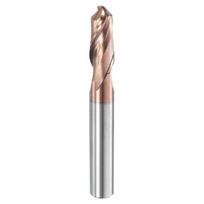 HARFINGTON Ball Nose End Mill 2 Flute 5/16" Diameter 5/16" Shank Tungsten Carbide TiAlN Coated Spiral CNC Router Bits 13/16" Cutting Length Single End Ball for Carving Engraving Grinding