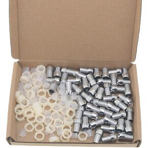 50PCS Lamp Head LED Holder Spacer Post Plastic Holder 5mm Diameter Base Locking Screws for Fixing Fittings Silver