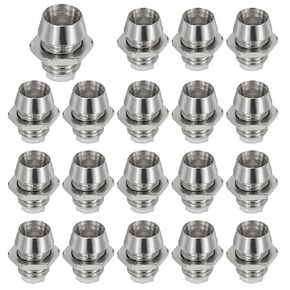 PATIKIL 5mm Emitting Diode Holder, 20 Pcs Aluminum LED Holder Clip Mounting Bracket Socket Cap for Lamp Bulb Bezel Mount Panel LED Display, Silver