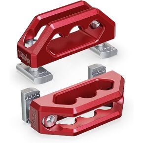 RENO Tie Down Anchors, Fits for Utili-Track Bed Rail System Bed Rail Cleats Compatible with 2005-2024 Frontier / 2004-2024 Titan, Replaces OEM 999T7-ZV00A (Aluminum, Red, 2PCS)