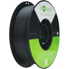 3D Printer Filament, 1.75mm Ultra PLA Filament fot 3D Printing High Speed 30-300mm/s Accuracy +/- 0.02mm, 1kg Spool (2.2lbs), Fit Most FDM 3D Printer, Soleyin by Creality Filament, PLA Black