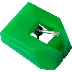 AT-VMN95E Diamond Elliptical Turntable Stylus Replacement, Record Player Needles Compatible with Audio-Technica AT-LP120X Vinyl Turntable Players/VM95 Series Turntable Cartridges - Green