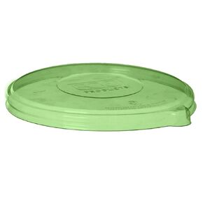 ECO PRODUCTS Compostable Flat Bowl Lids, Case of 400, Fits 24-46oz Coupe/16-40oz Noodle Bowls, Veridian Clear Green, Made from Renewable PLA Plastic, Made from Plants, ASTM Compliant, BPI-Certified