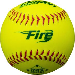 Baden ASA Fire Synthetic Cover Slowpitch Softball (One Dozen)