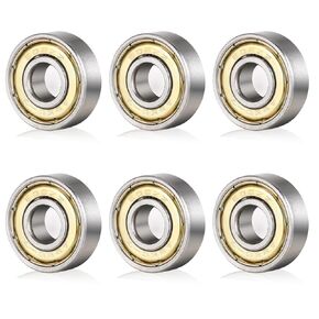 cobee 608 ZZ Ball Bearings Skateboard Bearings,6 Pcs Double Rubber Sealed Shielded Miniature Deep Groove, 608 Bearings for Skateboards Inline Skates Scooters(608 ZZ)