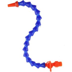 ChgImposs 1/4" Thread Flexible Water Oil Coolant Pipe Hose, Round Nozzle Adjustable Plastic Cooling Tube with Switch for CNC Machine/Milling/Lathe/Hydraulic Machinery/Water Cooling System