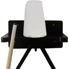 Pool Cue Stick Claw Holder Hold 2 Billiard Cues, Cone Chalk Holder with Ball Rack Wall Mount, Pool Stick Holder Storage Accessories (Oak)