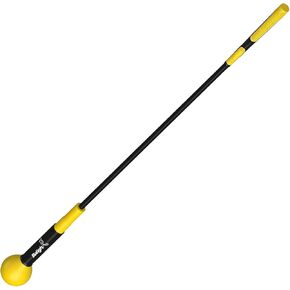 Golf Swing Trainer Aid and Correction for Strength Grip Tempo & Flexibility Training Suit for Indoor Practice Chipping Hitting Golf Accessories (48 Inches, Yellow)