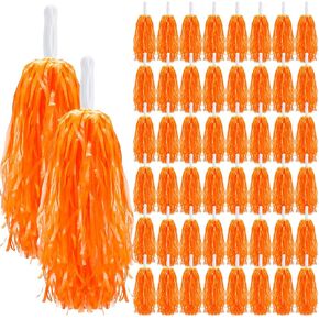 Yunsailing Plastic Cheer Pompoms Sports Dance Cheerleader Pom Poms with Handles Squad Team Spirited Sports Party Dance Cheering Decorations for Adults Cheerleading