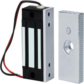 60KG (132lbs) 12V Access Control Electric Magnetic Door Lock,Magnetic Lock,Electromagnetic Door Locks,NC Mode,Suitable for Access Control Systems, Metal Doors/Fire Doors/Wooden Doors/Glass Doors, etc