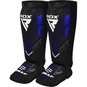 RDX IMMAF Approved Shin Guards, Competition Level Neoprene Shin Pads for Sparring and Grappling, MMA Muay Thai Kickboxing Training, Professional Shin Insteps Protection, Men Women
