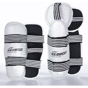 Taekwondo Shin Guards Arm Guard Protector Set for Kickboxing Martial Arts Taekwondo Karate Muay Thai Sparring Combat, Suitable for Children Teenagers and Adults