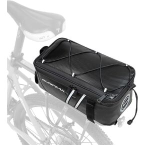 Bike Rear Rack Bag Waterproof Ebike Mountain Bicycle Saddle Bag 7L Cycling Pannier Trunk with Reflector & Adjustable Cord for Commuter Travel Outdoor