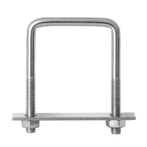 20 Pcs 1-1/2" Inner Width Square Bend U-Bolts with Nuts, Frame Plate, 304 Stainless Steel