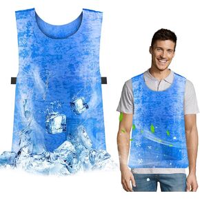 Cooling Vest for Men Women, Ice Body Cooling Product for Hot Weather, Adjustable Ice Vest