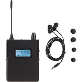 Earphone Bodypack Receiver, 863 to 865mhz Hifi Sound, Lightweight and Portable, Bodypack Receiver for Monitoring System Microphone