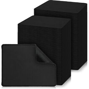 Xuhal 100 Pack Mouse Pad with Stitched Brims Black Mouse Pad 2mm Non Slip Waterproof Computers Mousepads Bulk with Rubber Base Gaming Mouse Pads for Desk Laptop Office Home 7.09 x 8.66 x 0.08 Inches