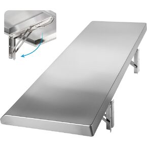 Concession Shelf 48" x 18", Drop Down Concession Serving Window, Stainless Steel Folding Shelf Serving Food Shelf for Windows