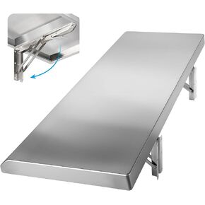 Concession Shelf 24" x 12", Drop Down Concession Serving Window, Stainless Steel Folding Shelf Serving Food Shelf for Windows