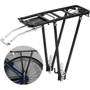 Universal Bike Cargo Rack Adjustable Bicycle Rear Luggage Touring Carrier Rack with Clamp for 26"-29" Frames