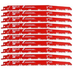 25Pack 5TPI 9in Wood Pruning Reciprocating Saw Blade, 9-Inch Recip Saw Blades for Wood Cutting,Pruning Saw Bladesfor Wood, Trees, Logs, Pipes