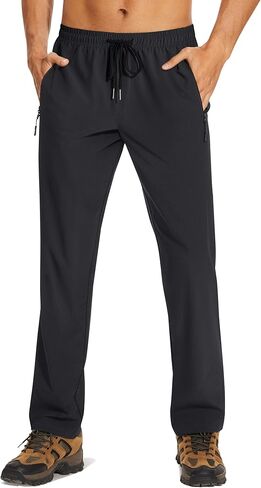TACVASEN Mens Casual Pants Lightweight Quick Dry Stretch Water Resistant Joggers with Pockets Hiking Athletic Workout in Kuwait