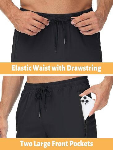 TACVASEN Mens Casual Pants Lightweight Quick Dry Stretch Water Resistant Joggers with Pockets Hiking Athletic Workout in Kuwait