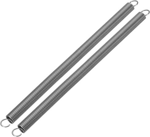 PATIKIL Extension Spring, 2pcs Wire Diameter 0.08", OD 0.6", Free Length 10.2" Spring Steel Dual Hook Tension Springs for Lawn Tractor Home Repairs DIY, Grey in Saudi Arabia