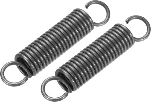 PATIKIL Extension Spring, 2pcs Wire Diameter 0.08", OD 0.6", Free Length 10.2" Spring Steel Dual Hook Tension Springs for Lawn Tractor Home Repairs DIY, Grey in Saudi Arabia