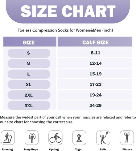 LEVSOX Open Toe Compression Socks for Women & Men 20-30mmHg Toeless Sock Knee High Support Stockings for Circulation Nurses Pregnant Travel in Kuwait