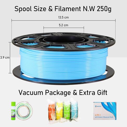 Shiny Silk Gold Silver Copper PLA Filament Bundle, 1.75mm 3D Printer Filament, Each Spool 0.5kg, 3 Spools Pack, with One 3D Printer Remove or Stick Tool MIKA3D in Kuwait