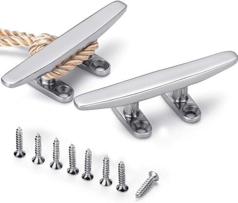 Boat Cleat Open Base Boat Cleat, Dock Cleat All 316 Stainless Steel Boat Mooring Accessories, Free Installation Accessories Screws(4/5 /6/8 inch) in Kuwait