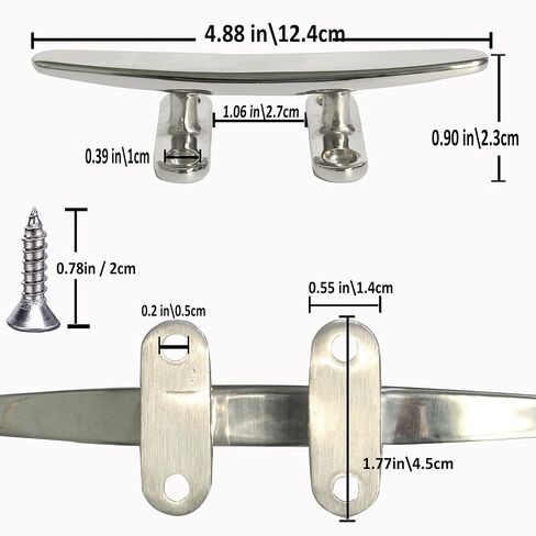 Boat Cleat Open Base Boat Cleat, Dock Cleat All 316 Stainless Steel Boat Mooring Accessories, Free Installation Accessories Screws(4/5 /6/8 inch) in Kuwait