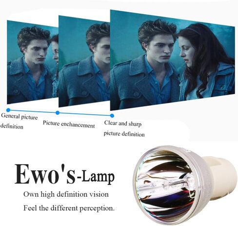لمبة المصباح البديلة EWO'S ELP68 لأجهزة العرض Epson-ELPLP68-PowerLite-Home-Cinema 3020 3020E 3010 3010E، مع غطاء in Saudi Arabia