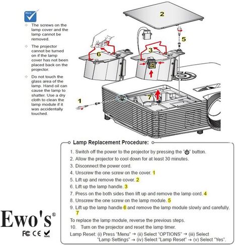 لمبة المصباح البديلة EWO'S ELP68 لأجهزة العرض Epson-ELPLP68-PowerLite-Home-Cinema 3020 3020E 3010 3010E، مع غطاء in Saudi Arabia
